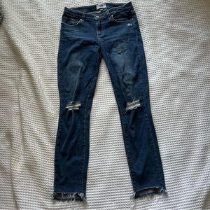 PAIGE Ripped Knee Distressed Denim Skinny Jeans